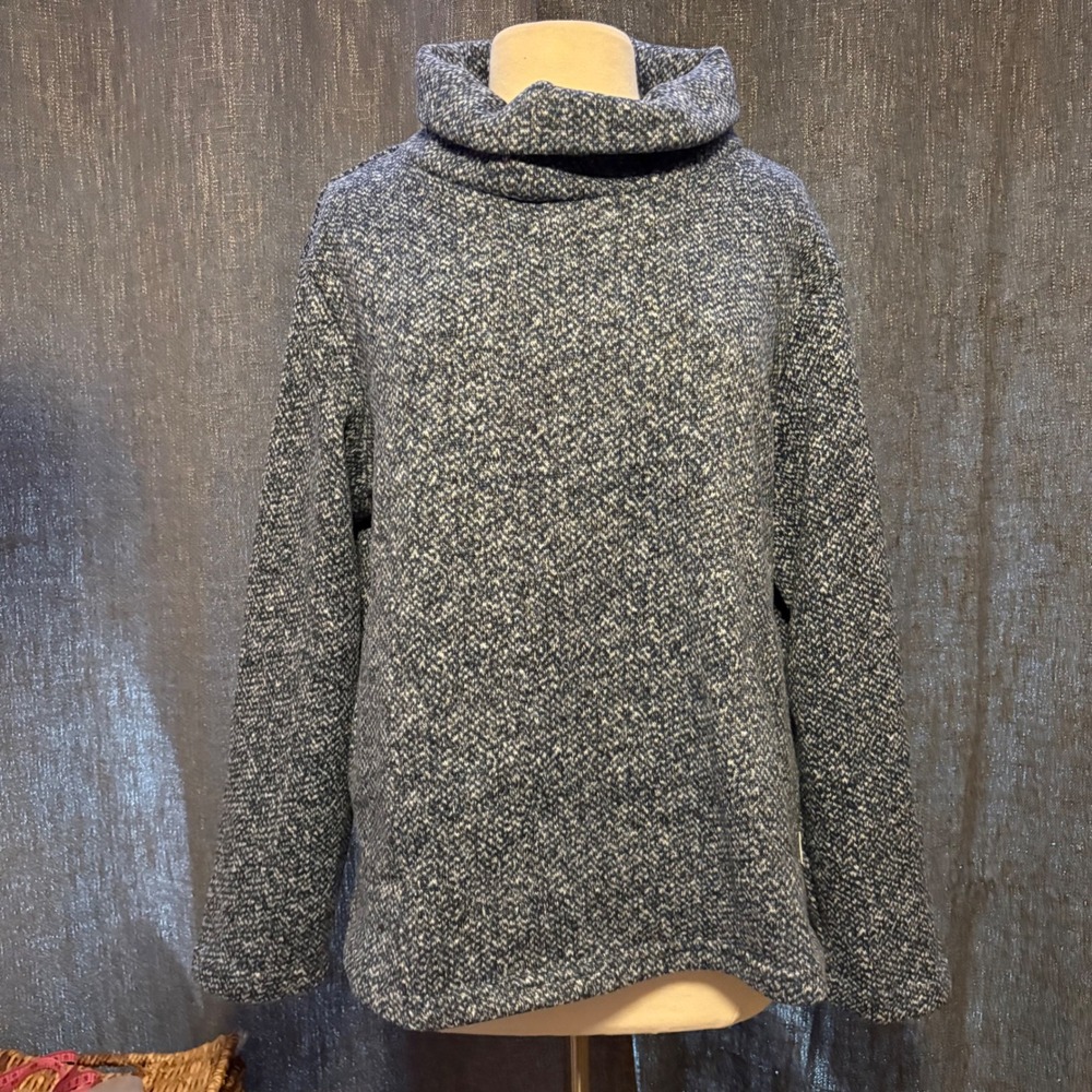 Avalanche Outdoor Blue Grey Heather Knit Cowl Neck‎ Pullover Sweater (Women XL)